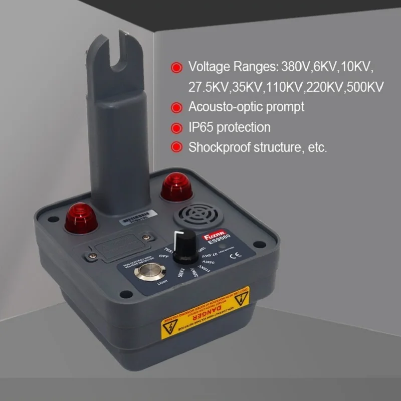 Imagem -03 - Fuzrr-non-contact Medidor de Inspeção Fio Vivo Detector de Tensão Ip65 Electroscópio ac 380v a 550kv Es9080 sem Contato Ip65