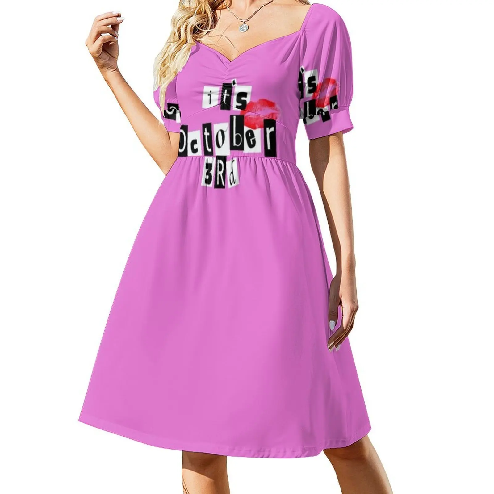 Oct 3Td Women's Hip Hop Streetwear Dress Graphic Print Party Club Wear On Wednesday We Wear Pink Pink Dress view 2