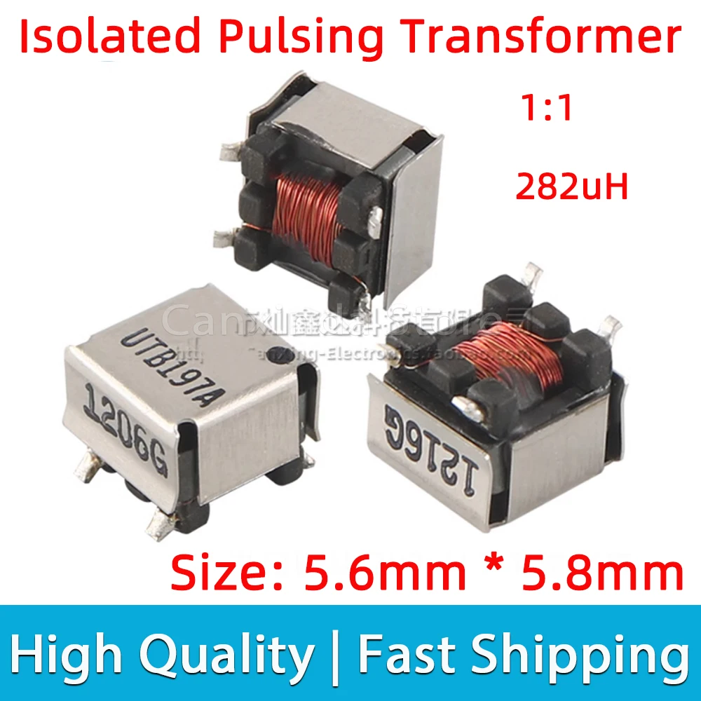 

5pcs SMD SMT EE5.0 High Frequency Signal Isolated Pulsing Transformer 282uH Turns Ratio 1:1 Power Supply Transformer BX8118