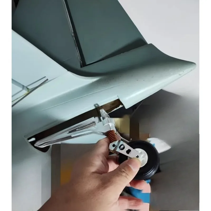 

RC Landing Gear Set Aluminum Hydraulic Damping Main Struts Tail Wheel Assembly for 26CC 50CC 80-100CC Fixed Wing Gas RC Airplane