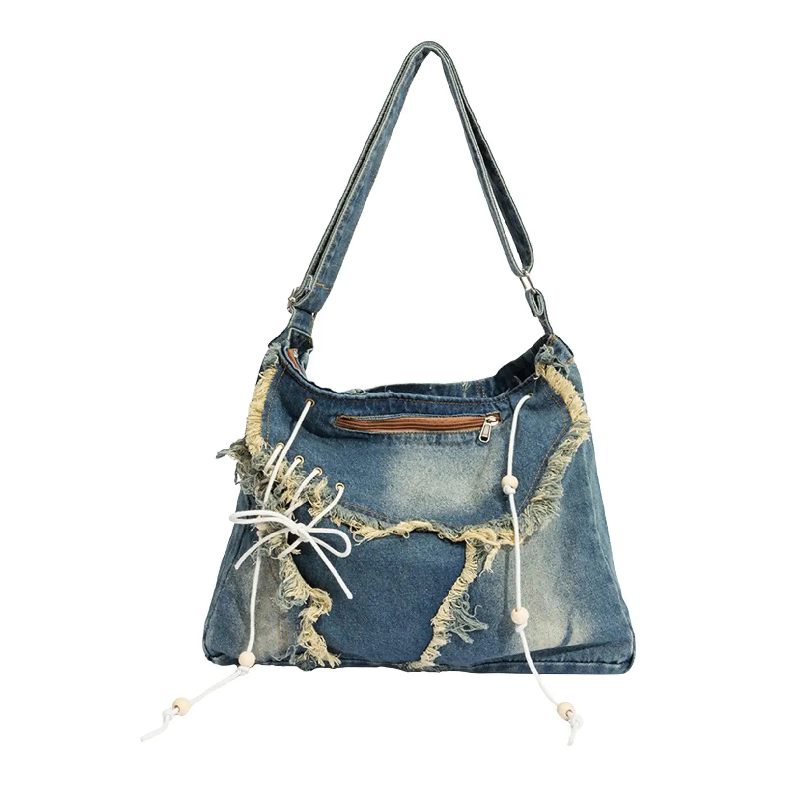 Women Shoulder Bag Denim Crossbody Bag Elegant Adjustable Shoulder Strap Shoulder Purse for Work Travel Party Spring Colleague