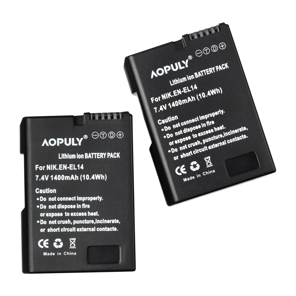 4 Stuks Gedecodeerd bateria EN-EL14 EN-EL14a ENEL14 EL14a Batterij + USB lader Voor Nikon D3100 D3200 D3300 D5100 D5200 D5300 P7000