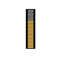 BL28-3005S 28 Segments LED Display Module 30mm Audio Display Device DB Volume Meter LED Bar Yellow LED Light Bar Display Device