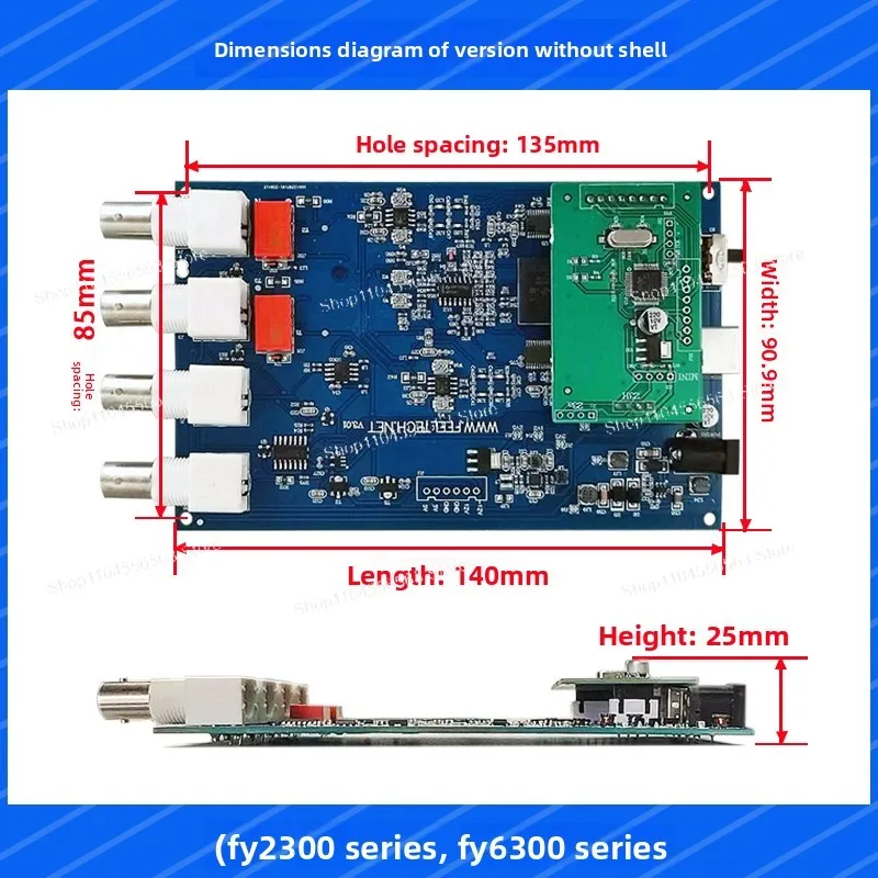 ​ ​ FY6300/FY2300 مولد وظيفة DDS ثنائي القناة، مصدر إشارة الموجي التعسفي مع عداد التردد