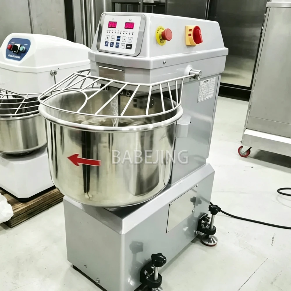 Spiral Dough Kneader Mixing Machine, Commercial Dough Blender for Bakery Restaurant Food Processing