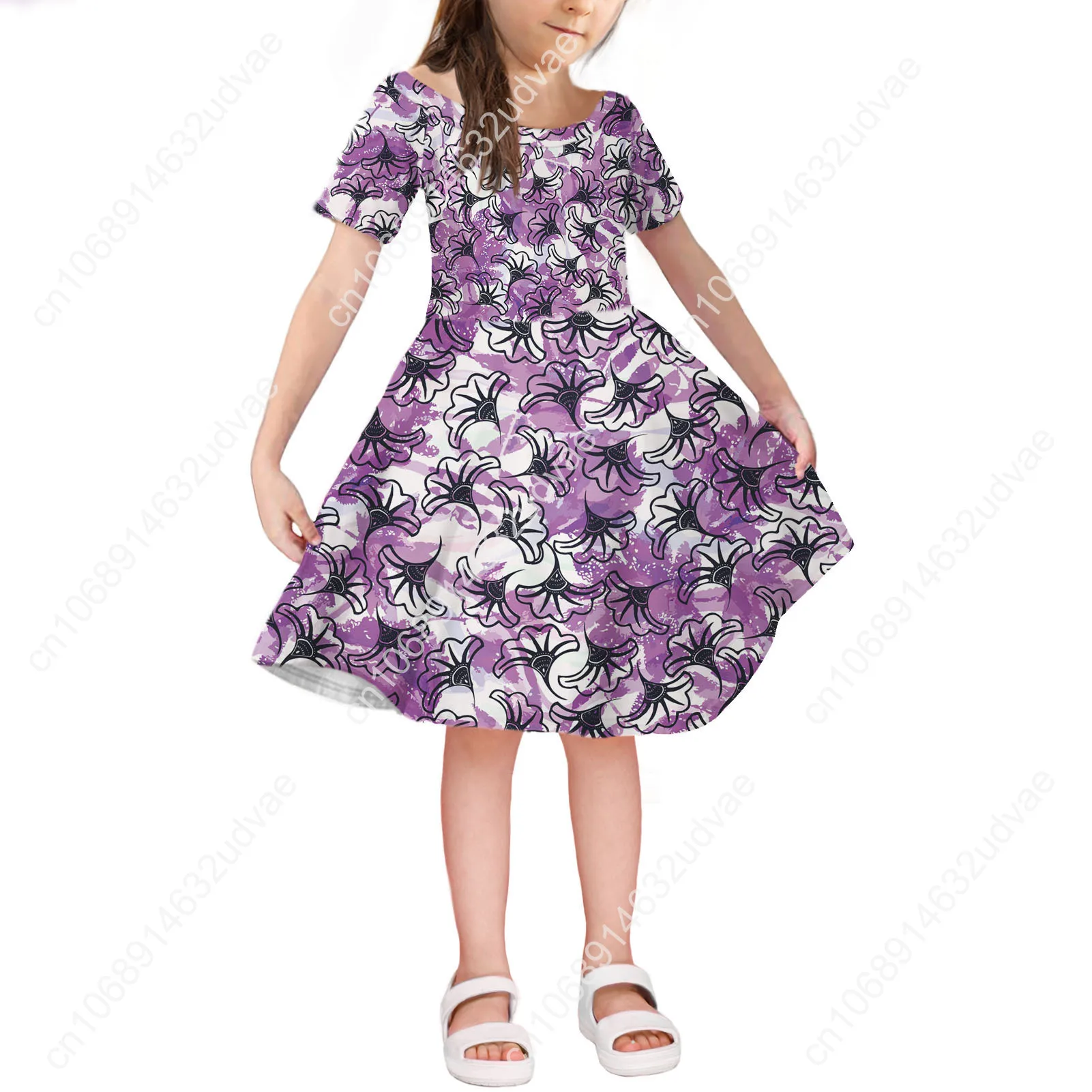 Custom Your Demand Sublimation Print Kid Children Clothes Girls' Dresses