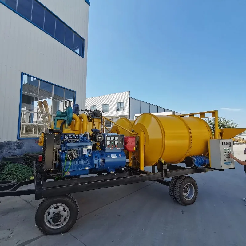10t/h المحمولة خلاط الأسفلت الساخن مزيج الأسفلت خلط النبات البيتومين دفعة آلة مزيج نبات الأسفلت الصغيرة