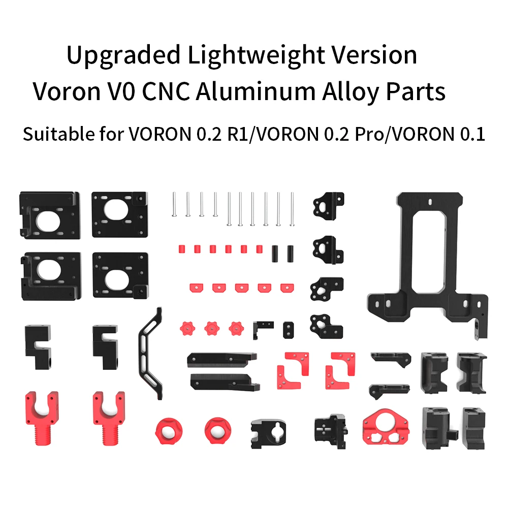 Upgraded Voron V0 CNC Aluminum Alloy Metal Parts 6061-T6 Lightweight Printed Parts Frame Machined 3D Printer Accessories