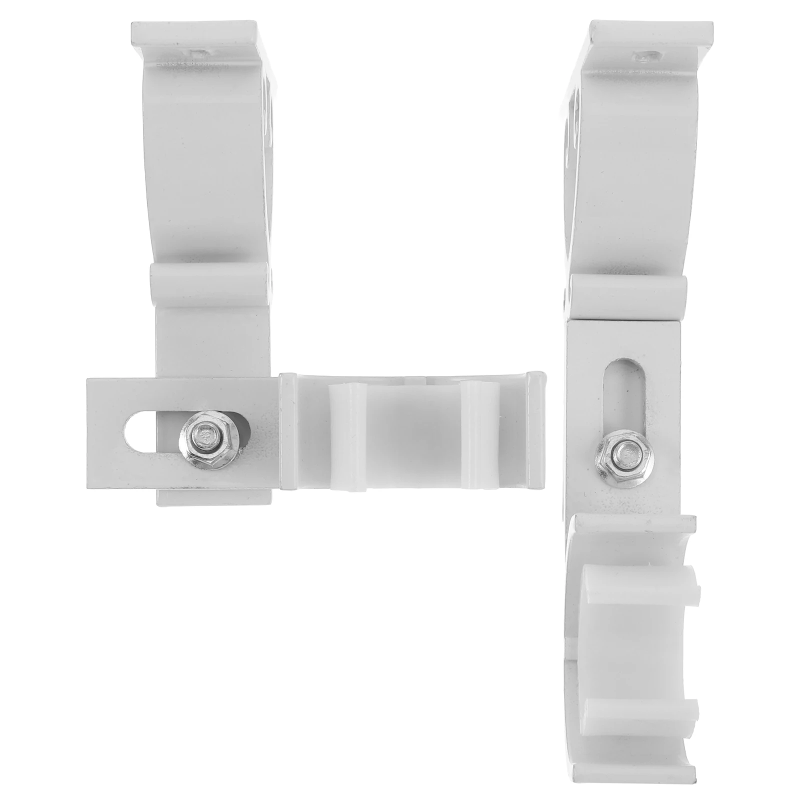 

2pcs Curtain Rod Brackets Heavy Duty Adjustable Wall Mounting Holders No Drill Hardware For Window Double Curtain Aluminum Alloy