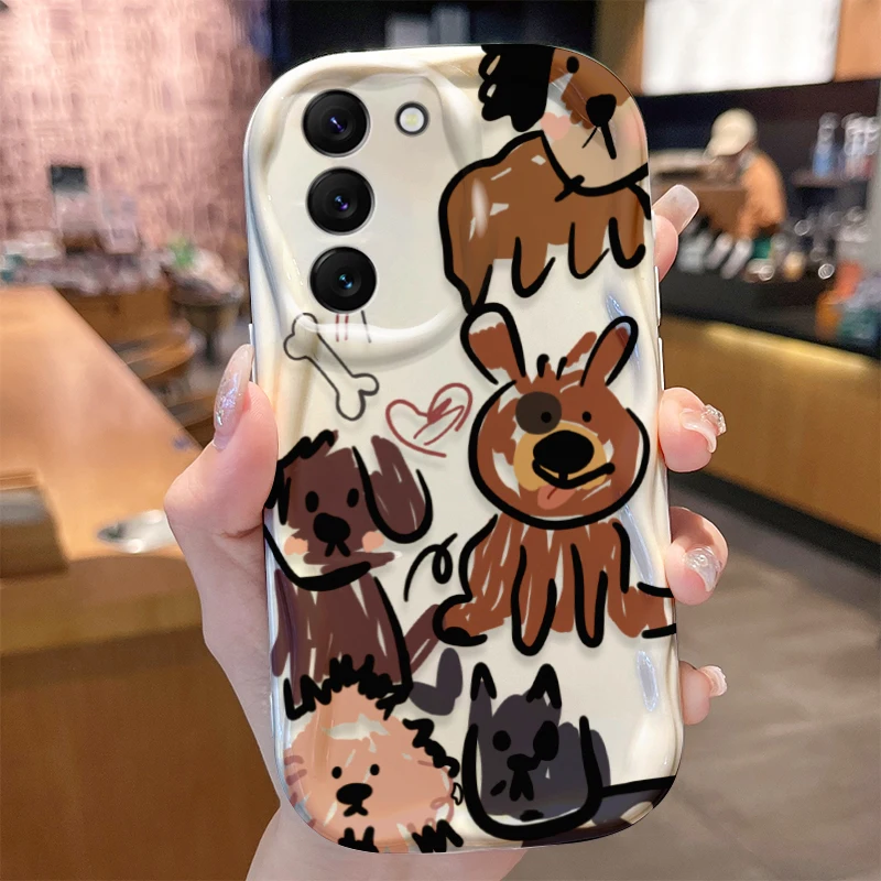 Animal Cat Dog Soft Case for Samsung Galaxy S24 S23 S22 S21 Ultra Plus S20 FE A73 5G A72 A71 A54 A53 A52 A51 A50S A50 Back Cover