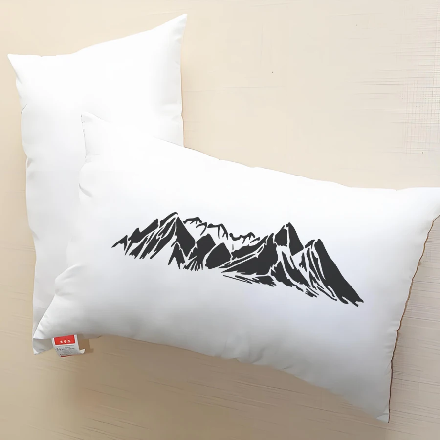 6PCS 산 풍경 스텐실 15×30cm 벽, 목재, 직물, 종이 장식을 위한 재사용 가능한 DIY 페인팅 템플릿