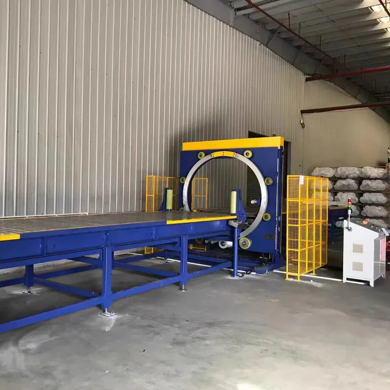 Automatic Horizontal Wrap Aluminium Profile Wrapper Stretch Film Ring Tube Orbital Stretch Wrapping Machine Customize