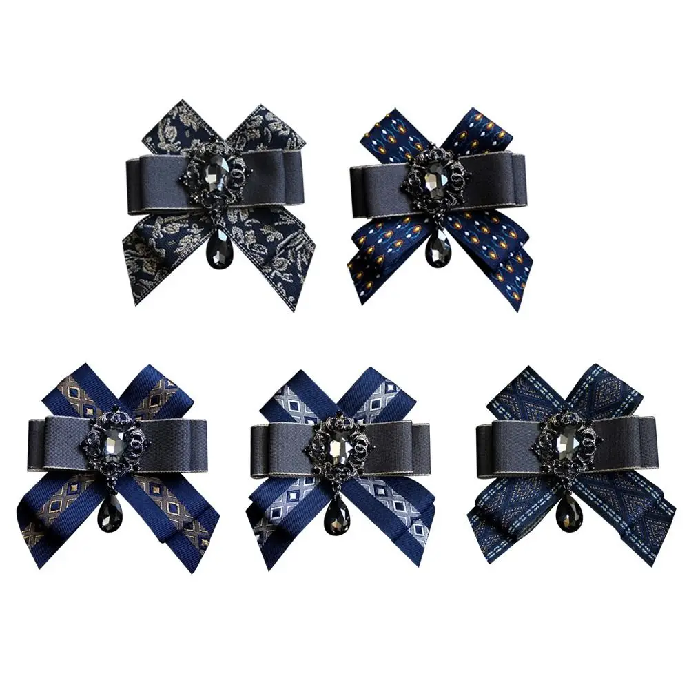 แฟชั่น Rhinestone คริสตัล Rhinestone ริบบิ้น Bowtie Handmade หรูหรา Bow Tie ผ้าศิลปะดอกไม้สําหรับบุรุษและสตรี