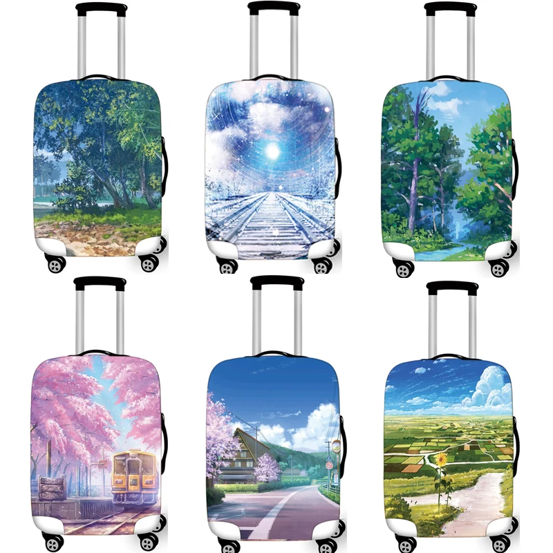 

Sakura Travel Suitcase Protective Cover Luggage Case Travel Accessories Elastic Luggage Dust Cover Apply To 18''-32'' Suitcase