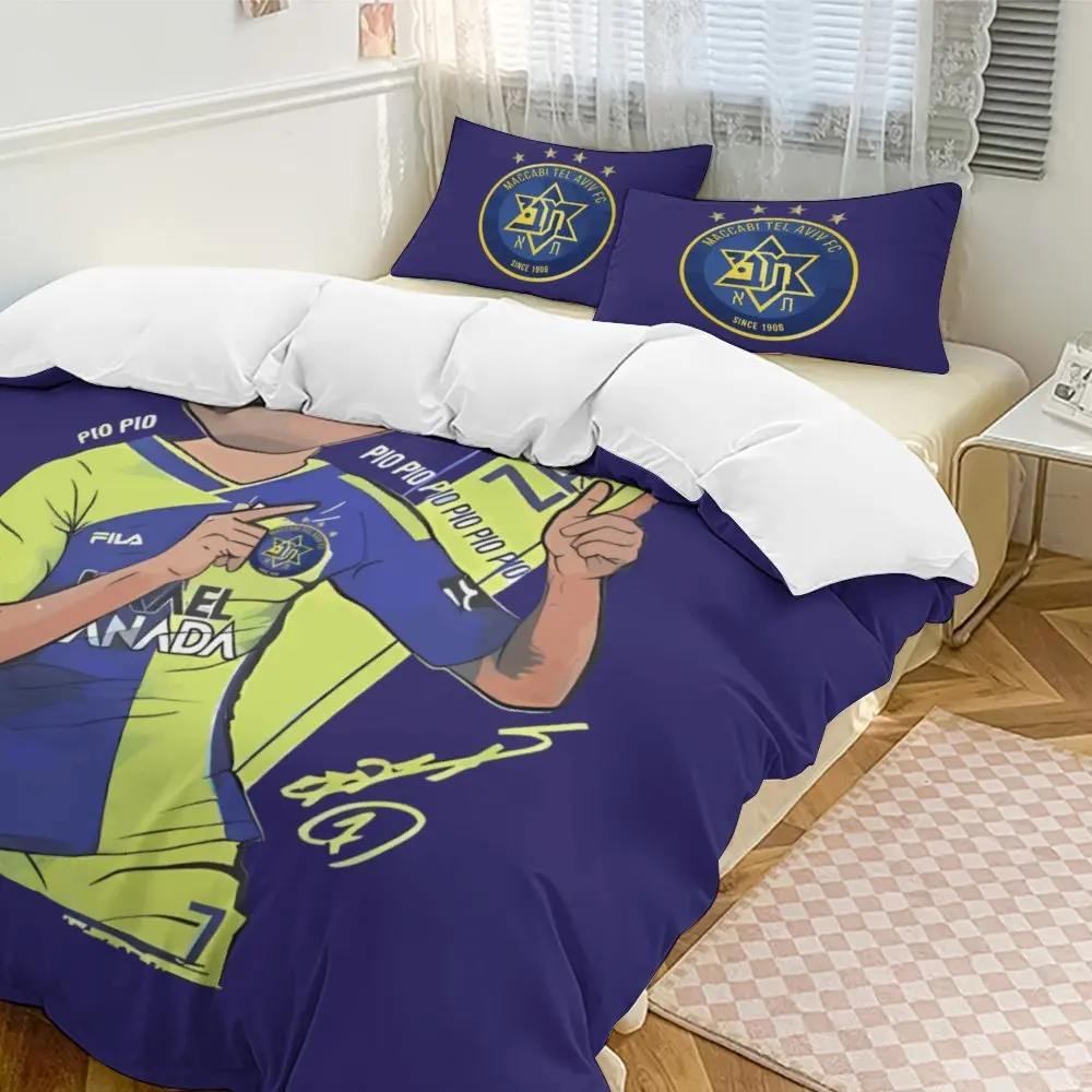 3D Maccabi Tel Aviv Bedding Set Duvet Cover Bed Set Quilt Cover Pillowcase Comforter king Queen Size Boys Adult Bedding Set