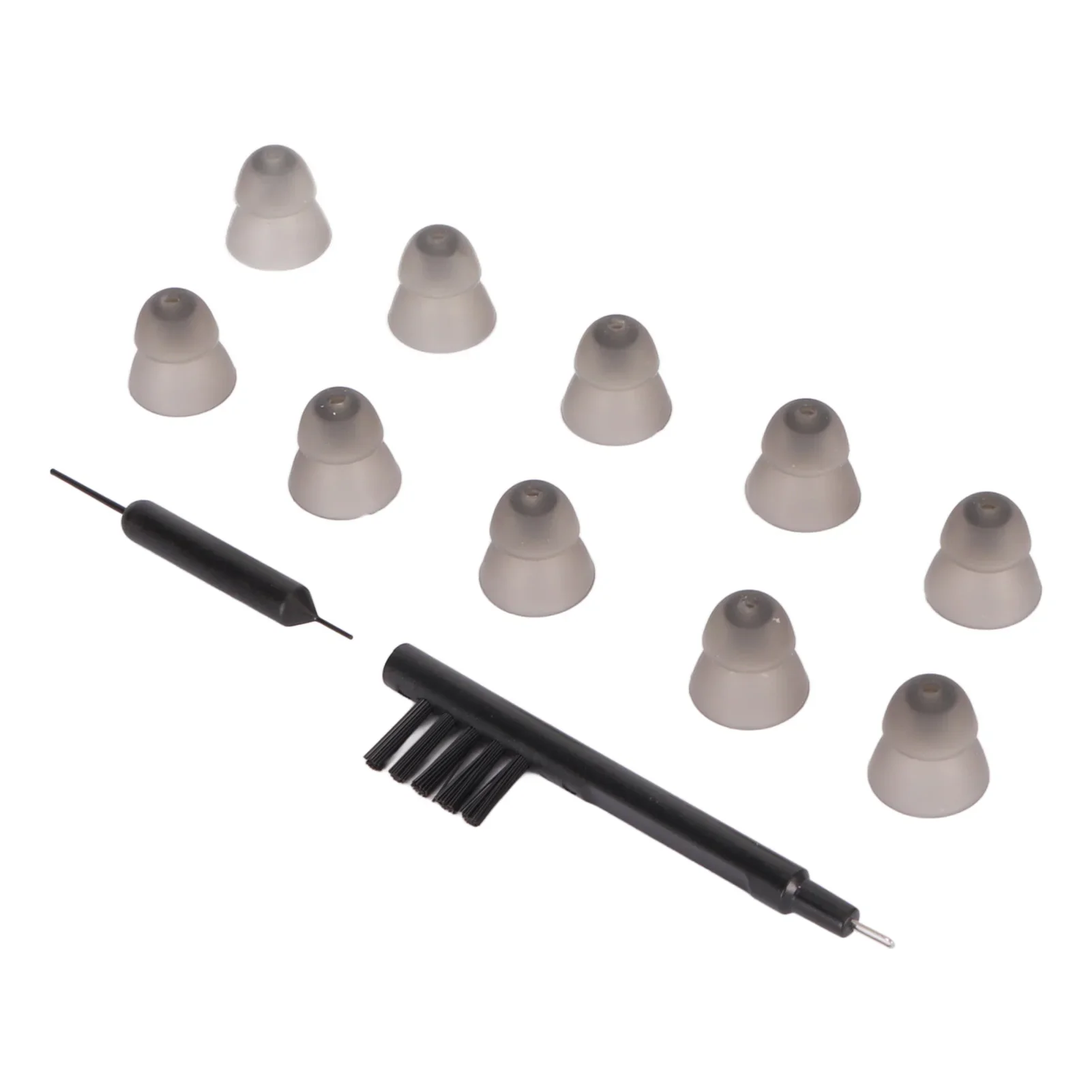 10pcs Sound Aid Replacement Domes Double Layers Sound Amplifier Earbud Tip for Resound Black Hearing Aids Earplug Domes Ear Care