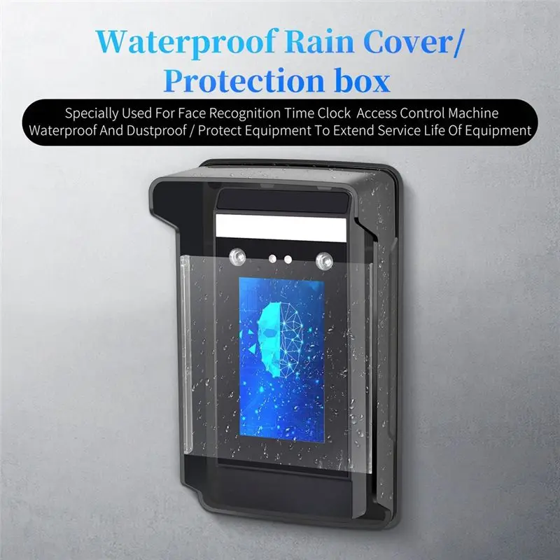 [A92Z!NEW】 Outdoor Waterproof Cover Rain Proof Shell With Transparent Panel For Access Control System Face Recognition Machines