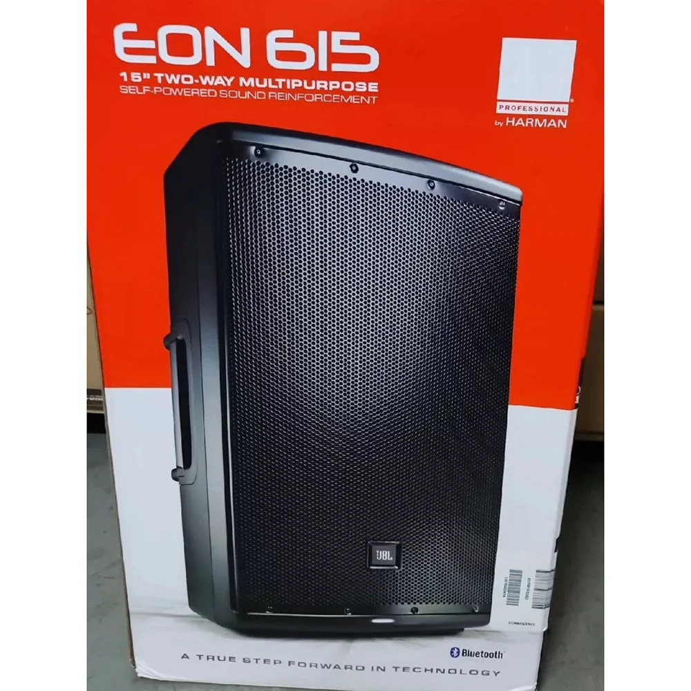 JBL 액티브 휴대용 스피커, 앰프 사운드 시스템 포함, EON 615 전원