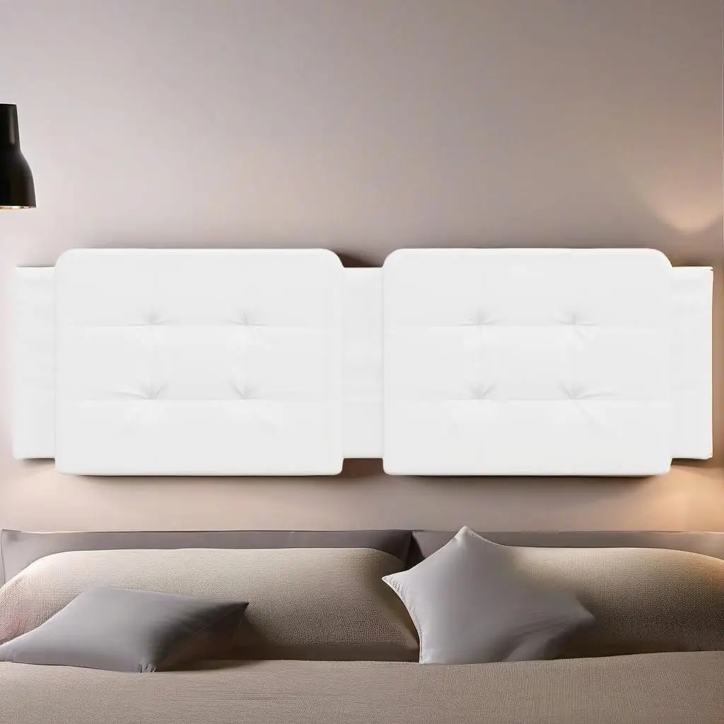 59.8'' Faux Leather White Headboard Cushion - Soft and Stylish Bed Backrest