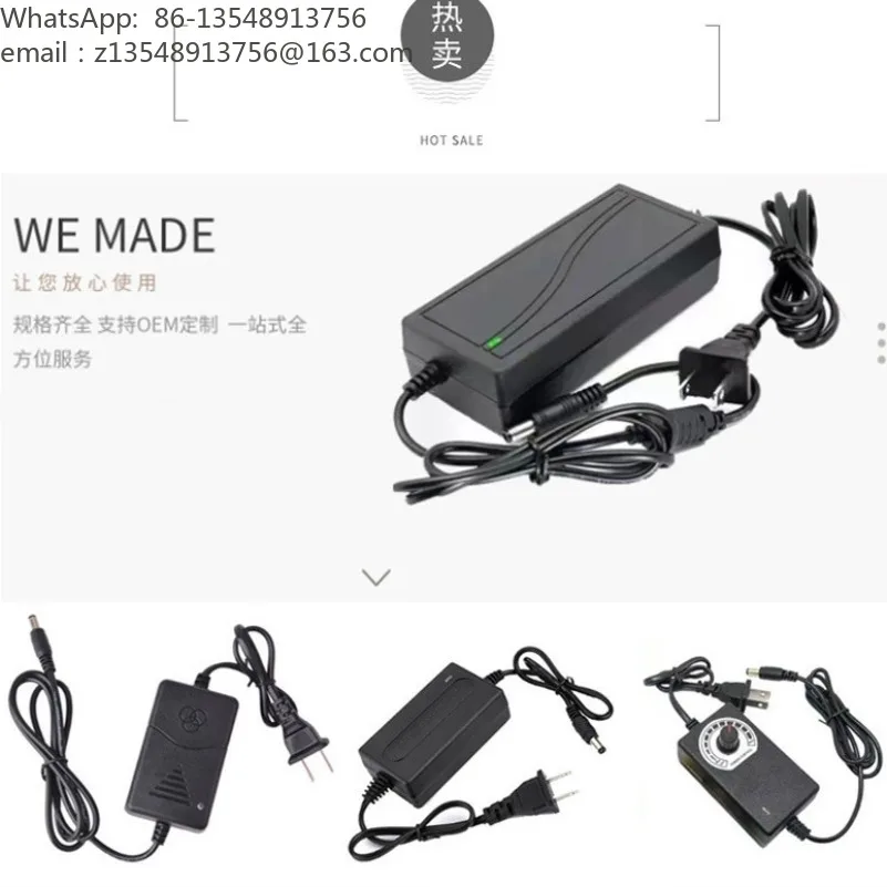 AC To DC Adjustable Power Adapter 3-24V 2A Regulated Switching Power Supply with Voltage Indicator Adjustable Voltage