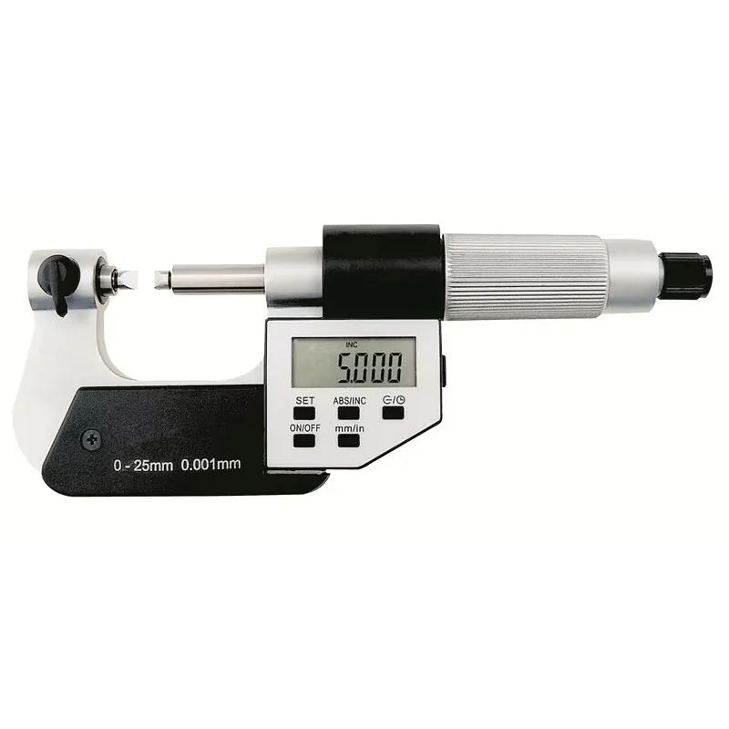 Digital Display Screw Thread Micrometer 0-25mm 25-50mm 50-75mm 75-100mm 60° Or 55° V-shaped And Knife-edge Anvils