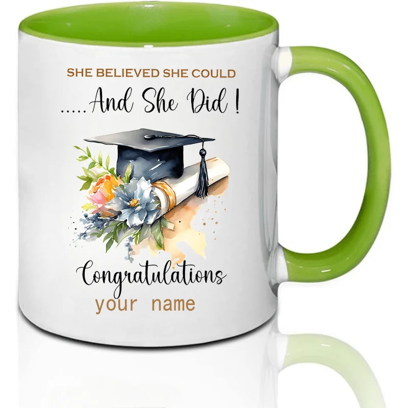 Tarjeta de Graduación Inspiradora Personalizada para Ella - Regalo de Graduación con la Frase "Ella Creía Que Podía Hacerlo, Así Que Lo Hizo"