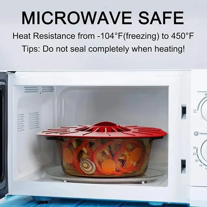 Silicone Suction Lids Cover Set Reusable Food Covers for Bowls Pan Pots Microwave Dishwasher Fridge Freezer Safe 5 Pieces Color