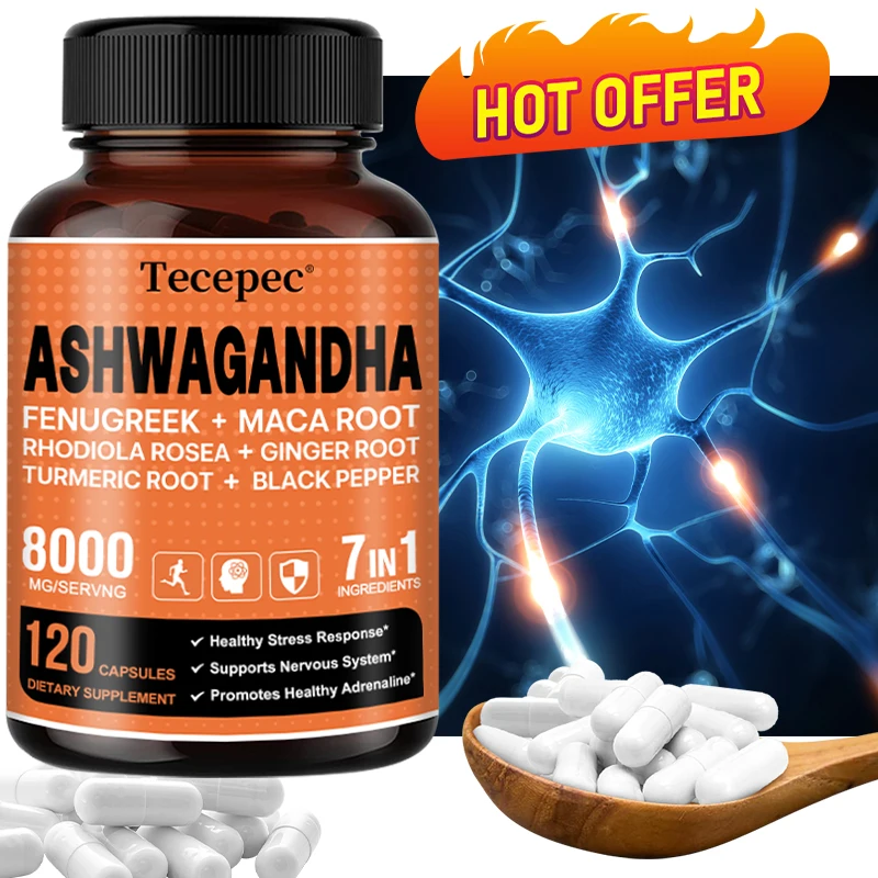 Vitality Ashwagandha Extract Supplement - Improves Mood and Energy, Boosts Mental Health - Helps Relieve Adrenal Fatigue