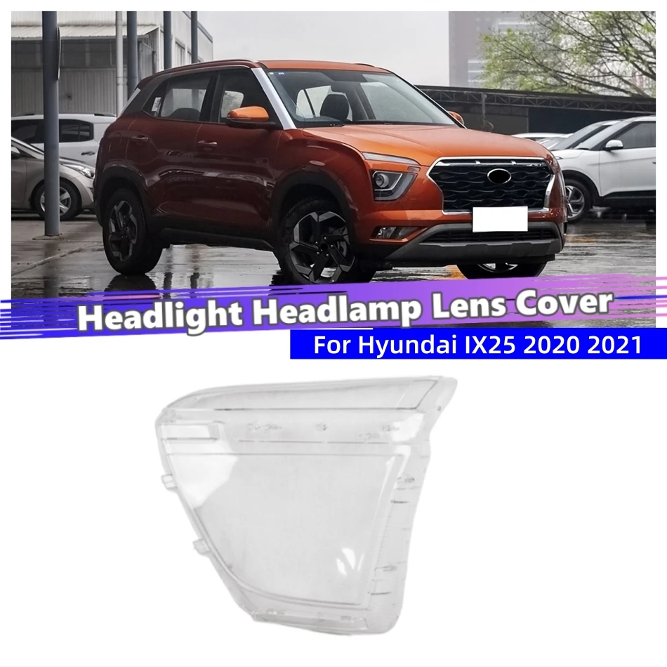 

Для Hyundai IX25 2020-2021: Аксессуары для автомобилей, поликарбонатные, полностью прозрачные, глянцевые накладки на фары