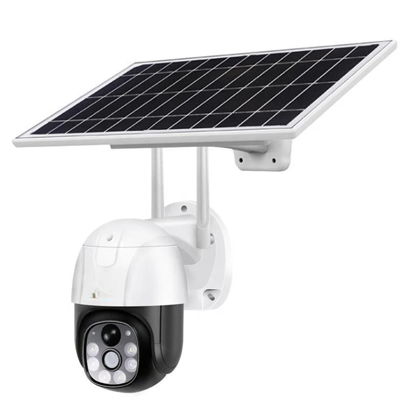 

4G Sim Card Outdoor Security Waterproof 8W Solar Panel Power 2.5 inch PTZ 1080P Dome CCTV Camera V380