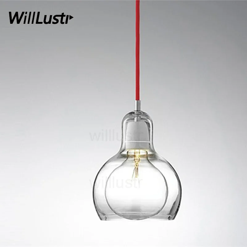 

Mega Bulb Pendant Lamp And Tradition Suspension Light Clear Amber Smoke Mouth Blown Glass Hotel Shop Hanging Ceiling Chandelier