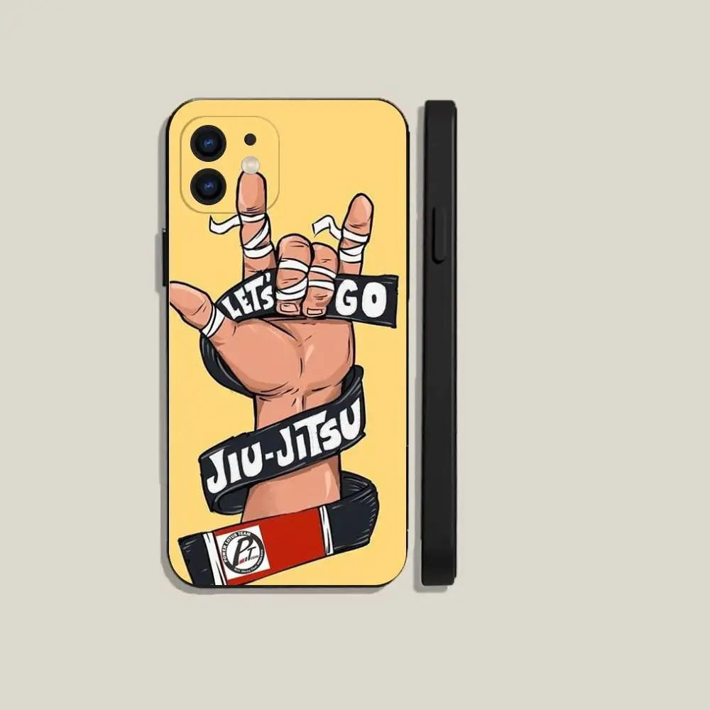 Brazilian Jiu-Jitsu Phone Case For iPhone 6,17,16,15,14,13,12,11 Plus,Pro Max,XS,X,XR,SE,Mini,8,7,Soft Silicone Black Cover