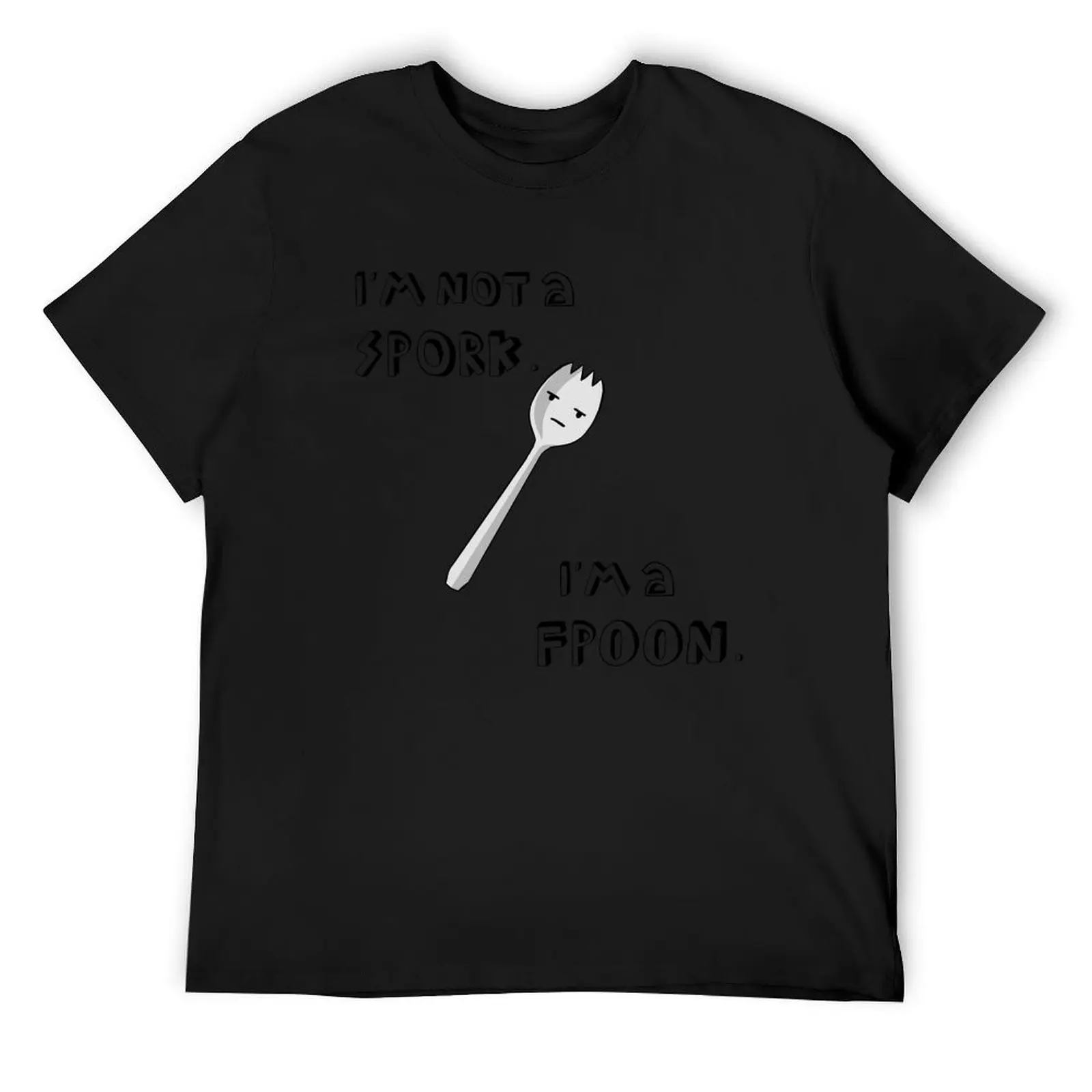 

I'm Not A Spork, I'm a Fpoon T-Shirt Short sleeve tee vintage korean fashion shirts men