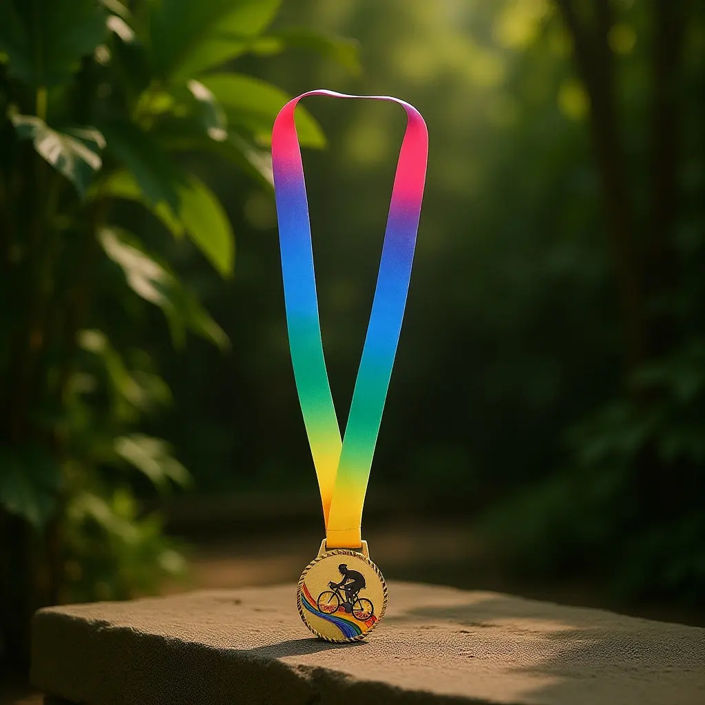 

Cycling Achievement Medal High Quality Zinc Alloy Gold Tone Finish Competition Prize for Biking Events Racing Ceremonies