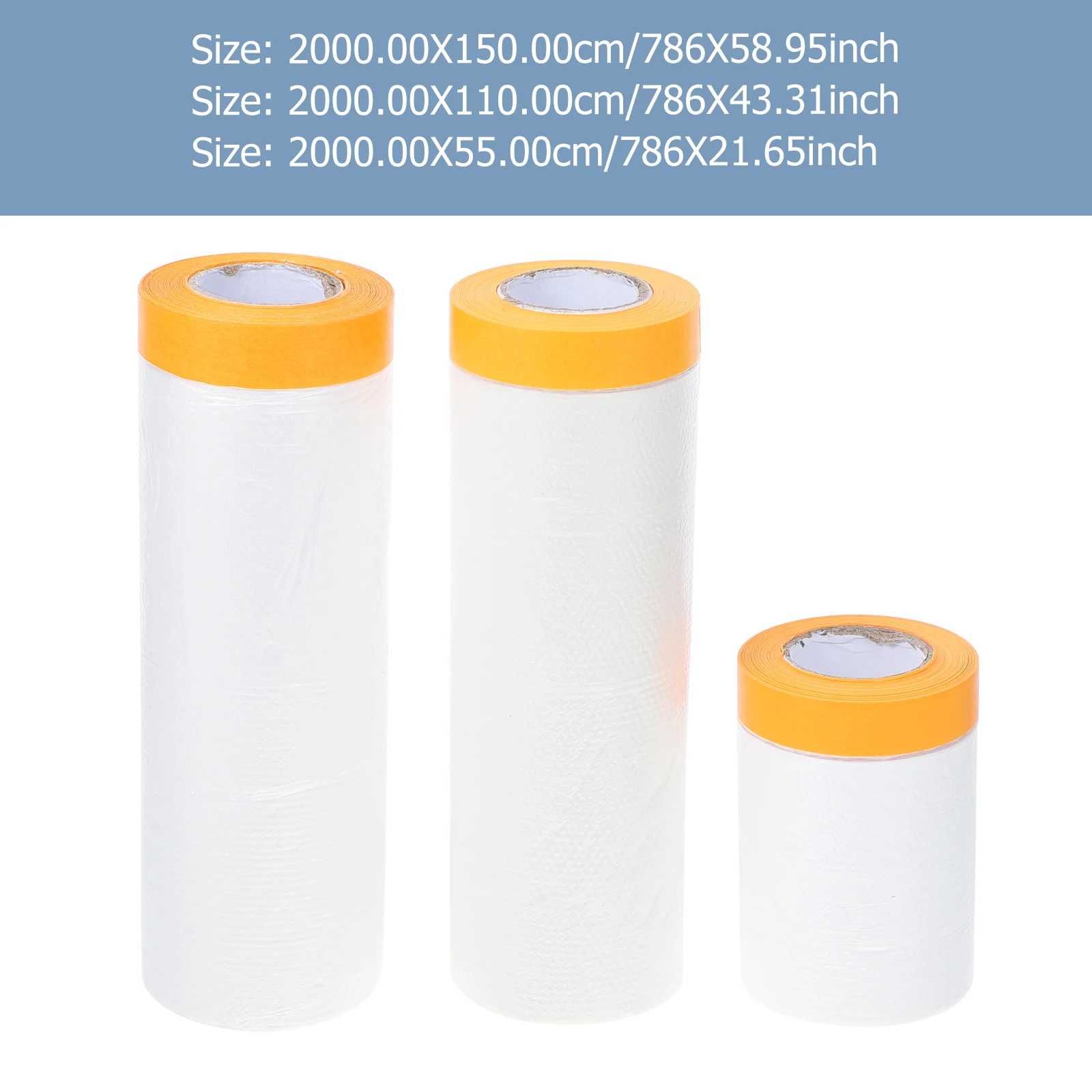 3 Rolls Spray Protective Film Car Paint Masking Tape Paper Auto Painting PVC Adhesive Making for