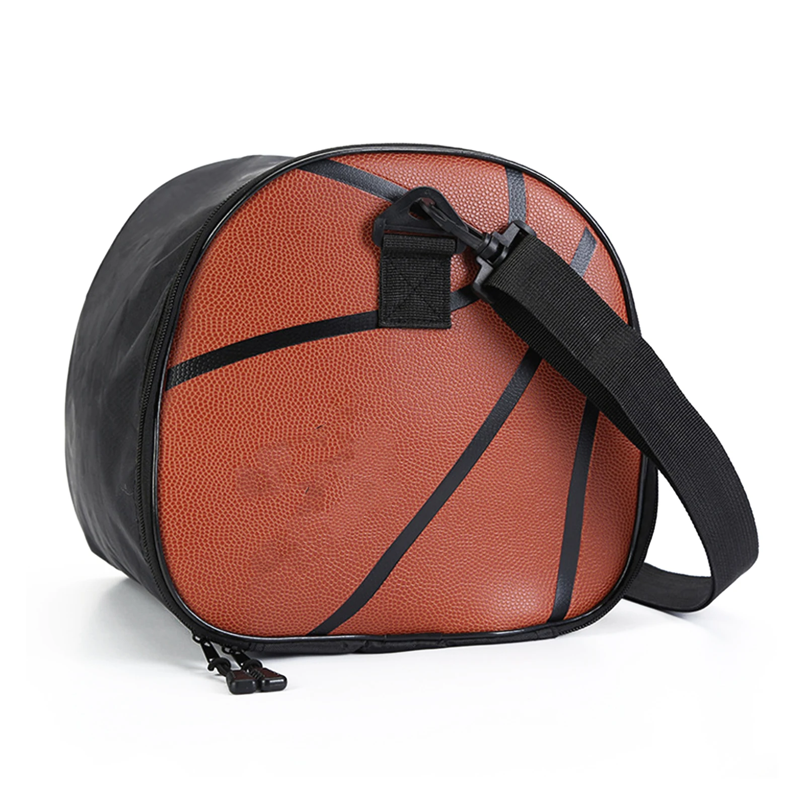

Баскетбольная сумка через плечо с регулируемым плечевым ремнем, двойная молния из искусственной кожи, большая вместимость, подходит для футбольного волейбола