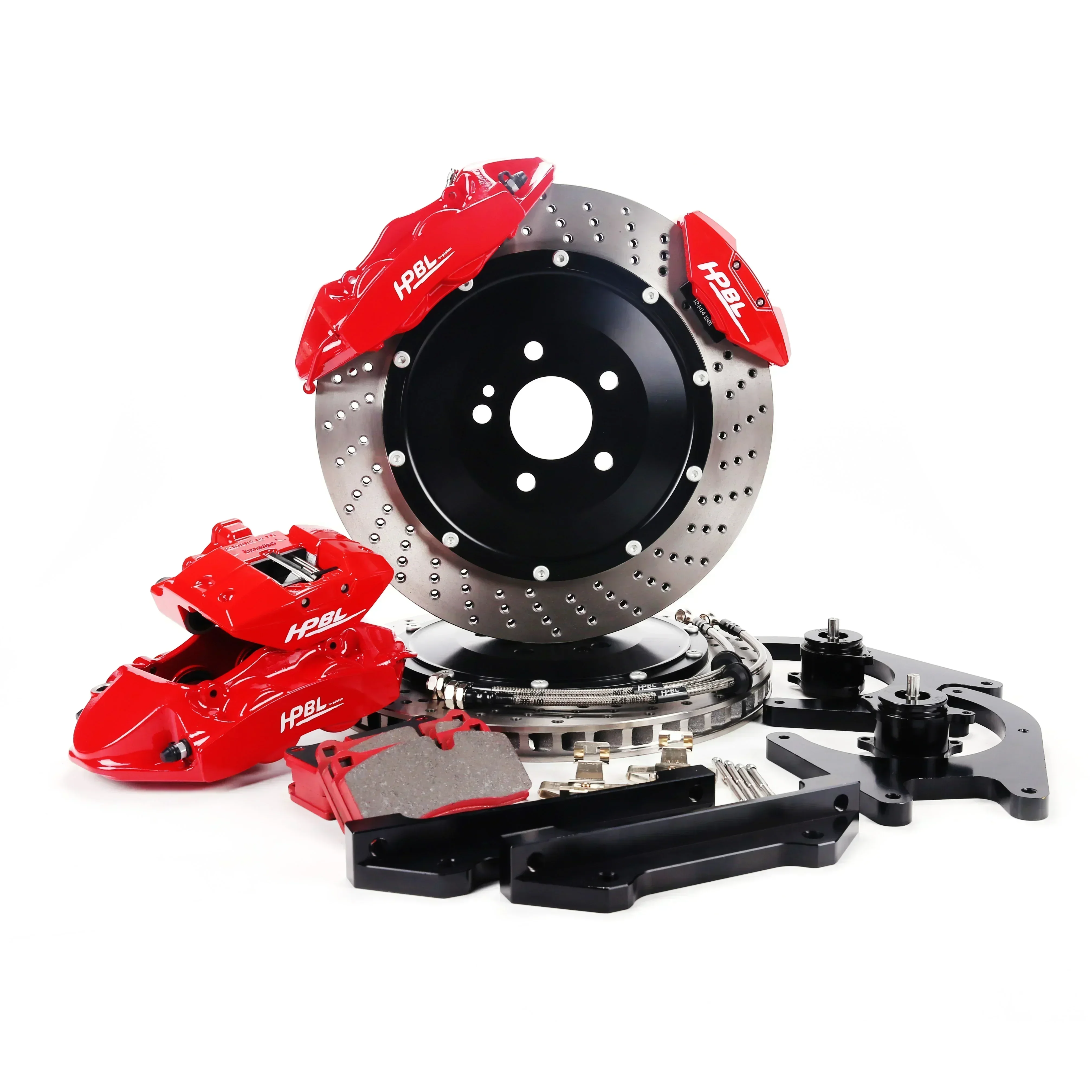 Professional HP47 Rear Wheel Big Four Double Caliper Brake Kit Drilling Disc for 18-20 Inch Hub Auto