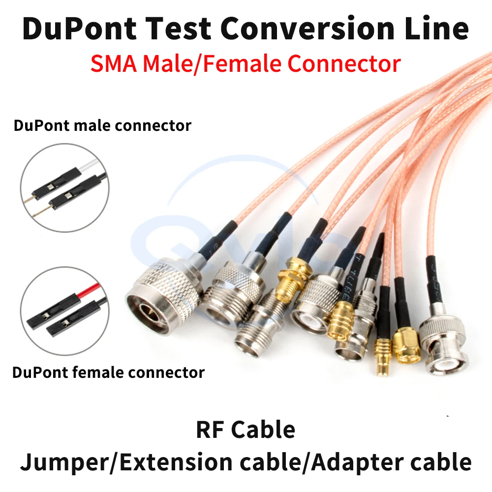 

DuPont Connector SMA to DuPont Cable Adapter Cable Male to Female Extension Test Cable Dual-Ended Connector Cable (1 pcs)