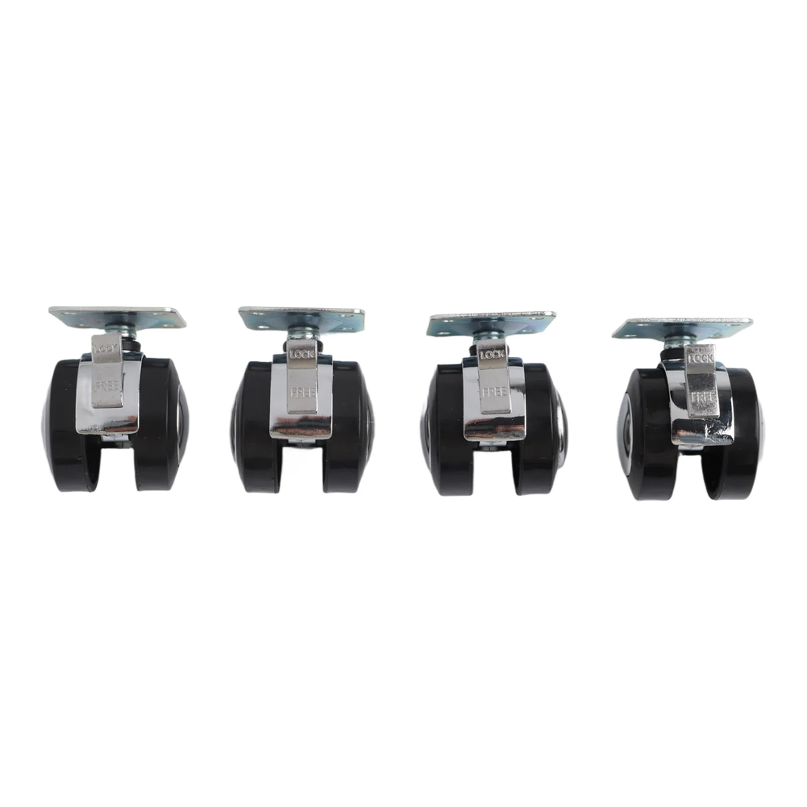 Zinc Alloy Mounting Caster Wheels Plastic And Zinc Alloy Noiseless Operation 360-degree Swivel For Bedroom Furniture