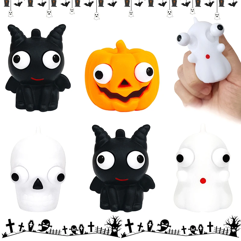 4 Uds apretar calabaza fantasma cráneo Stare ventilación descompresión pellizco Halloween niños cumpleaños Navidad carnaval regalo Decoración