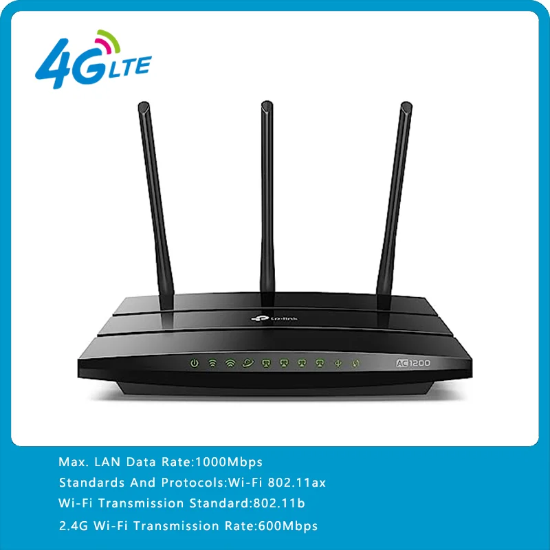 

New TP-LINK Archer C1200 Wireless Dual-Band Gigabit Router Supported Frequency2.4G/5G Wireless Network with 3 High Gain Antennas