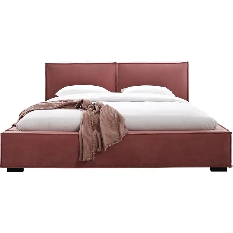 

oy-Brand Italian Design Modern Home Furniture Red Minimalism Simple Queen Size Bed&