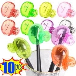 10/1PCS Portable Toothbrush Head Cover Clips Plastic Dustproof Head Protector Cap Travel Hiking Camping Bathroom Accessories