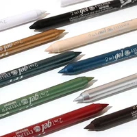 Lápiz de Gel delineador de ojos resistente al agua, rojo, marrón, blanco, ultrafino, suave, fácil de usar, delineador de labios de alto pigmento, maquillaje de ojos duradero profesional