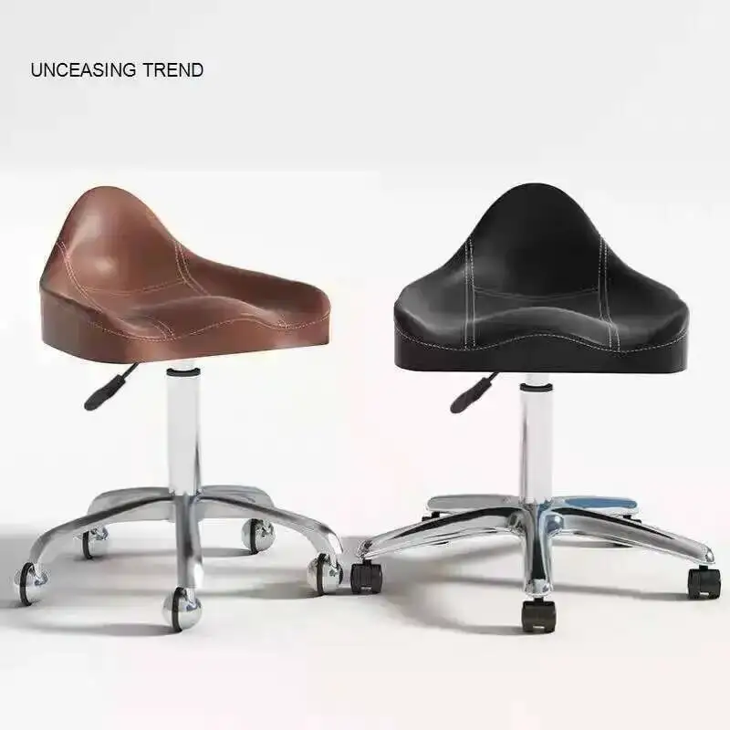 

Chairs Wrought Barber Beauty Nordic Iron Salon Special Barber Chair Modern Rotating Lifting Stool with Wheels Home Makeup Chair