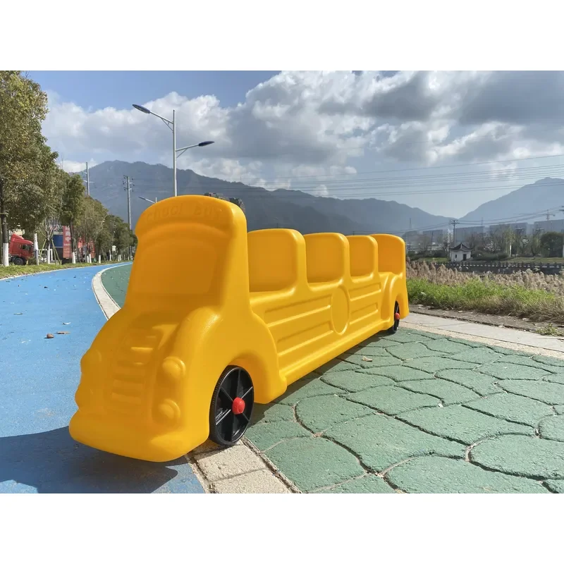 for Kindergarten Kids Cooperative Toy Ride On Car Outdoor Playground Bus Shaped Multi Person Childrens Scooter