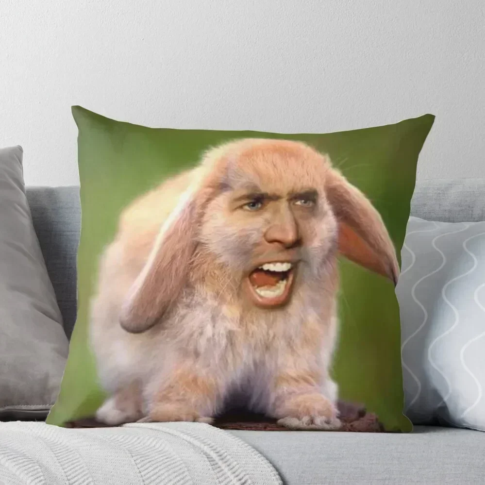 

Nicholas Cage(d rabbit) Throw Pillow ornamental pillows Sofas Covers Decorative pillow case pillow