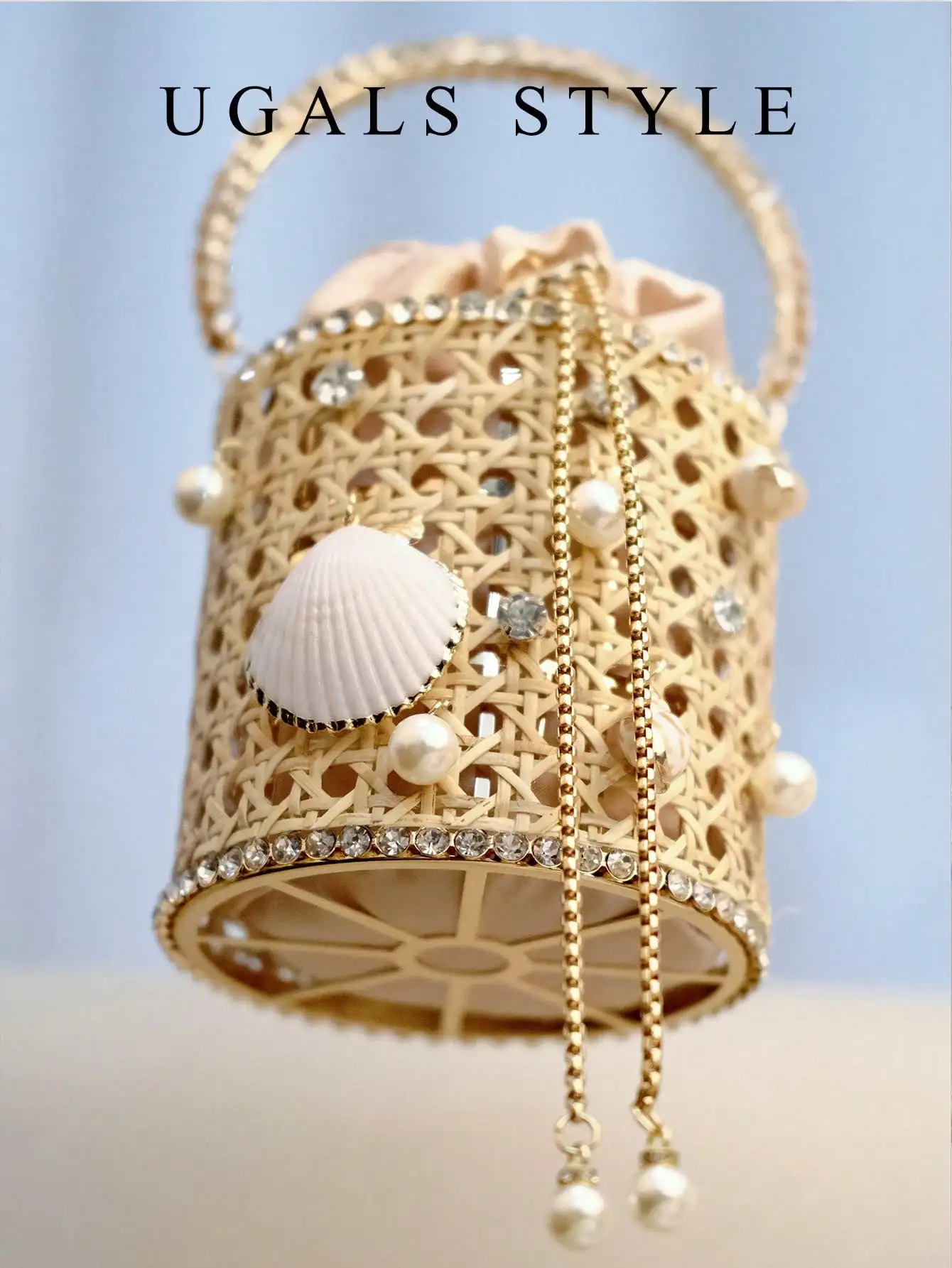 

Shell Beach Bag Women 2025 Summer New Elegant Woven Pearl Straw Bag Female Bohemia Knitted Large Tote Handbags Vacation Casual