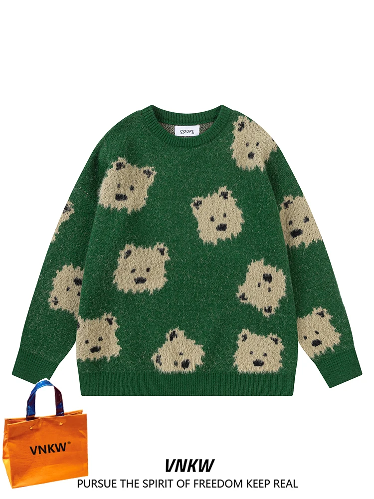 

Cartoon Print Teenage Sweater ex Autumn Winter Warm Base Layer irt for Junior High School Students Boys Girls