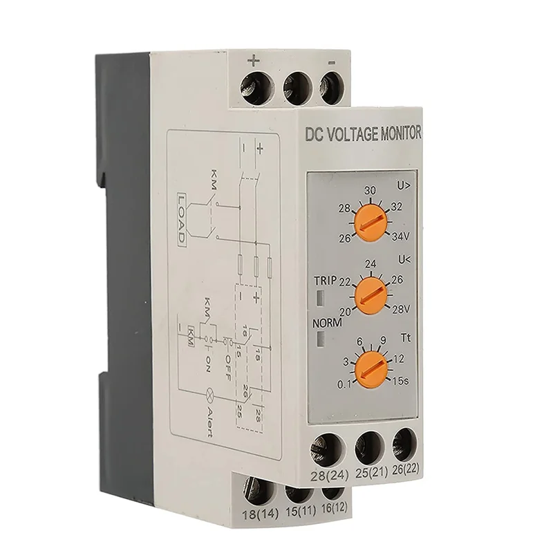ABNH Overvoltage Undervoltage Protector Voltage Monitoring Relay Undervoltage Protector DC Protection Relay DC24V